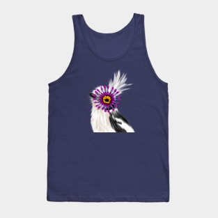 White Crested Helmetshrike + Whirligig Tank Top